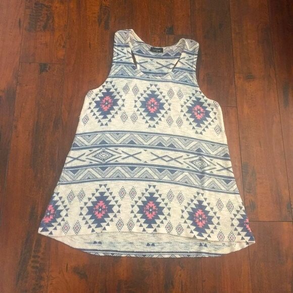 2 for $25 Eclipse Knit Racerback Aztec Top - Picture 3 of 8